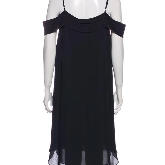 NWT- T by Alexander Wang Black Tea Length Silk Evening Dress - Picture 7 of 7